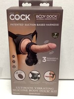 King Cock Elite King Cock Elite Ultimate Vibrating Silicone Body Dock Kit w/Remote