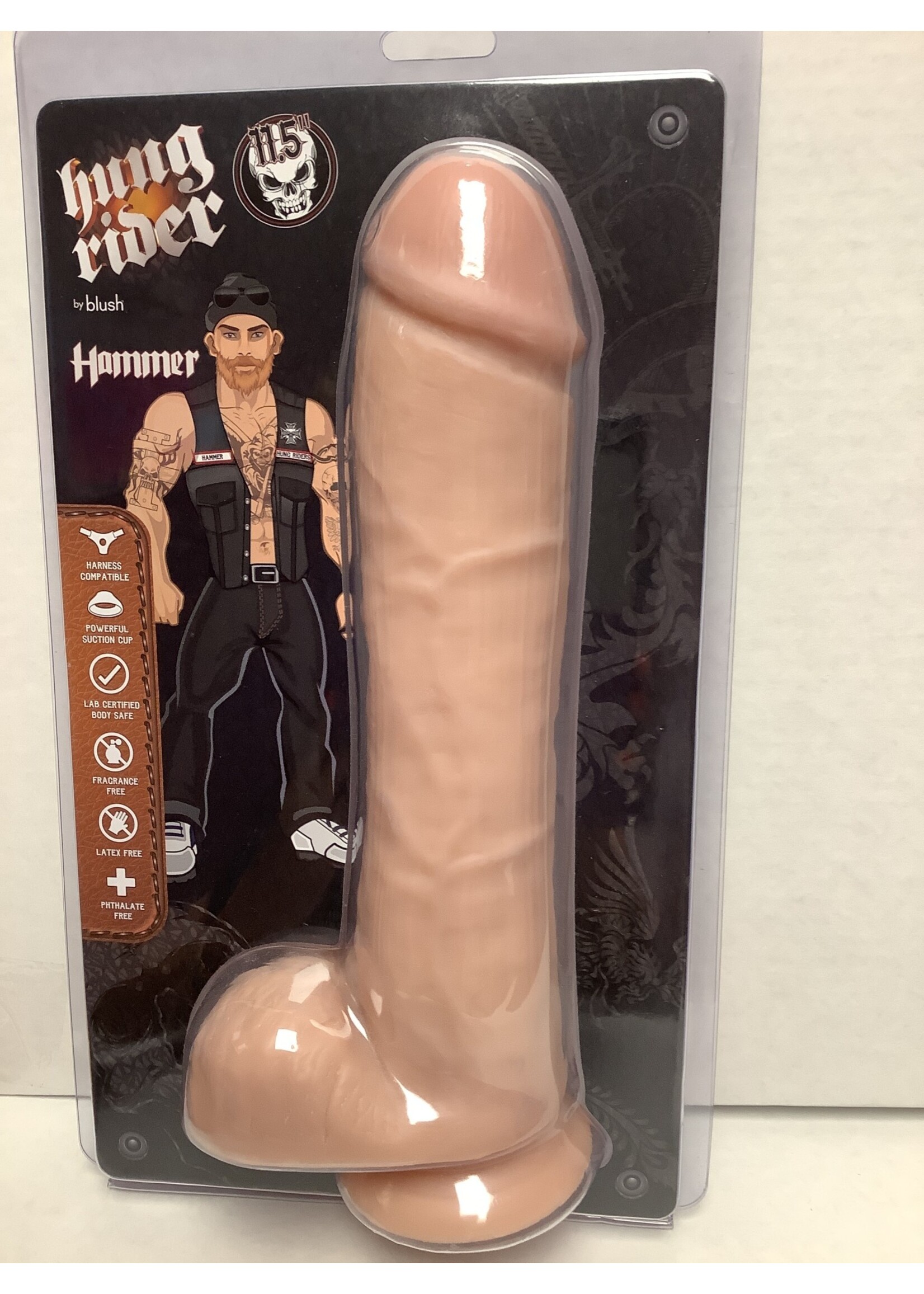 Hung Rider Blush Hung Rider Hammer 10" Dildo w/Suction Cup - Flesh