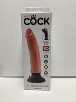 King Cock King Cock 7" Vibrating Cock - Flesh