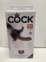 King Cock King Cock Strap On Harness w/8" Cock - Brown