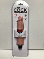 King Cock King Cock  7" Vibrating Stiffy - Flesh