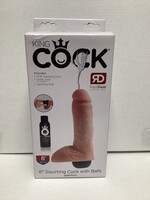 King Cock 8" squirting cock with balls