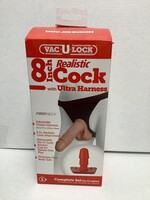 Vac-U-lock Ultra Harness 2 Set 3 w/8" Realistic Dong & Powder