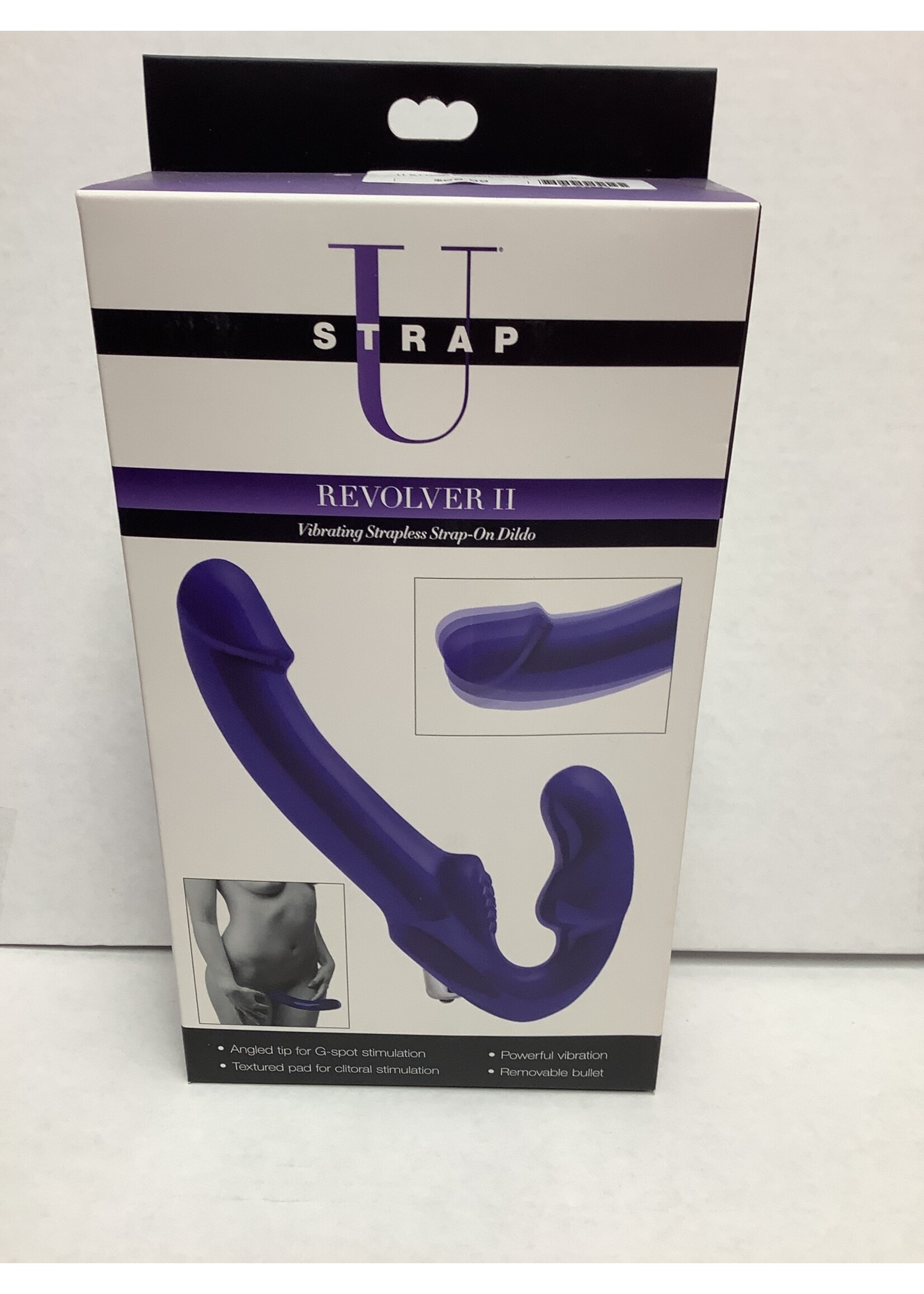 Strap U Revolver II Strapless Strap on G-Spot Dildo - Blue