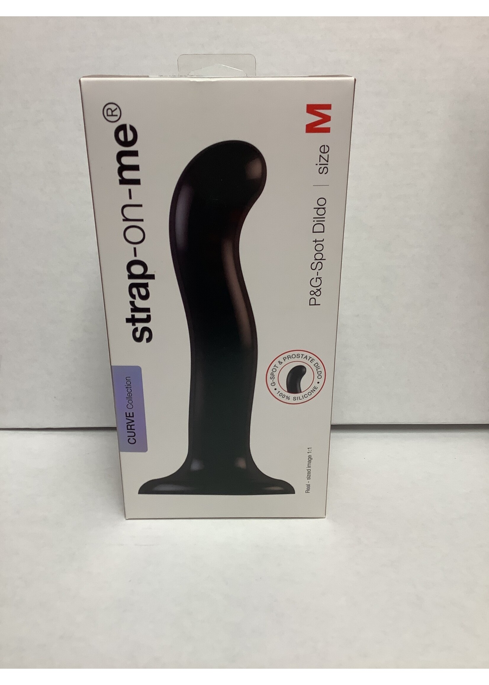 Strap-On-Me Strap On Me Silicone P&G Spot Dildo - Medium Black