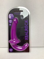 RealRock Shots RealRock 6" Strapless Strap On Glow in the Dark - Neon Purple