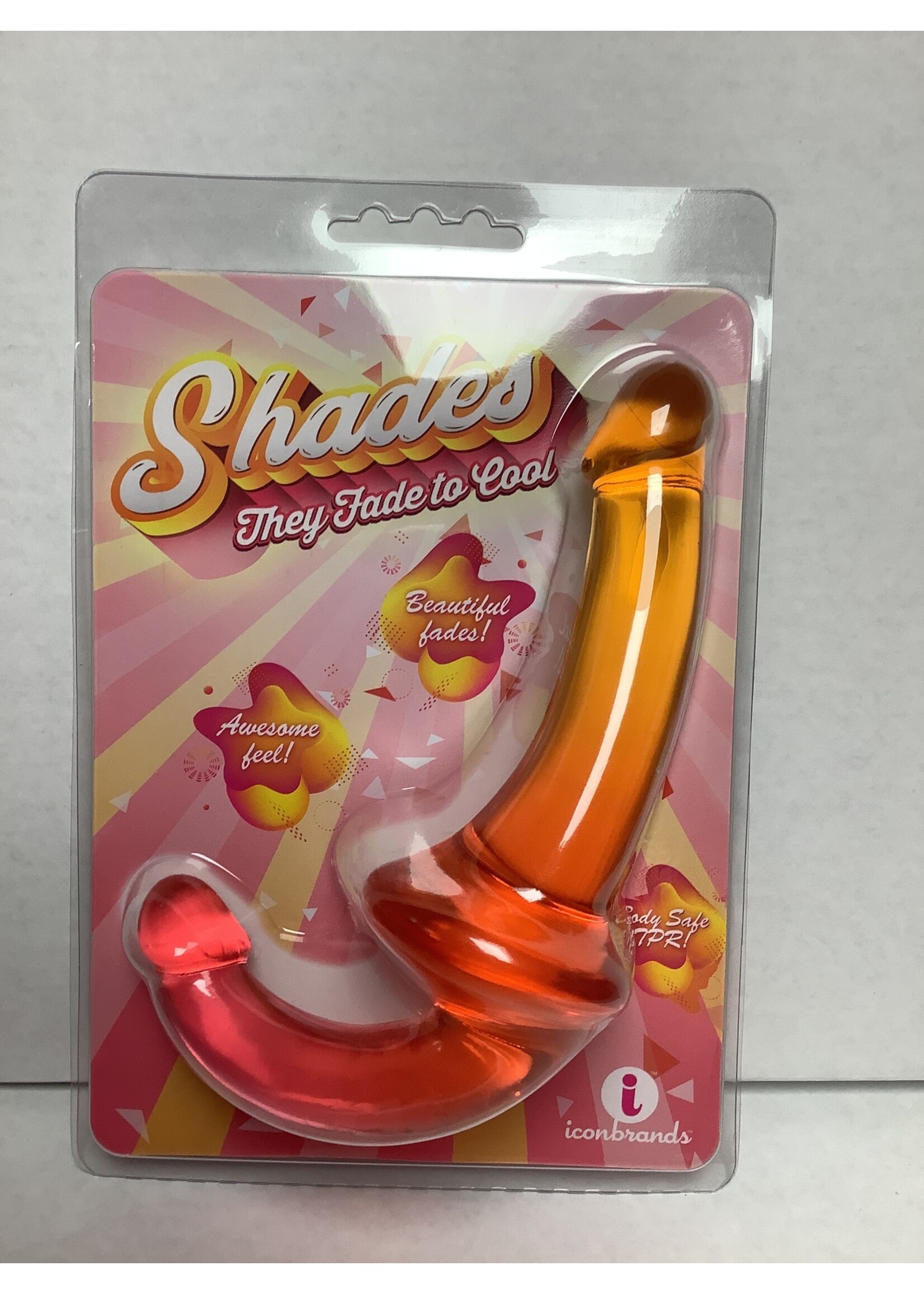 Shades Shades Jelly TPR Gradient Strapless Strap On - Pink/Yellow