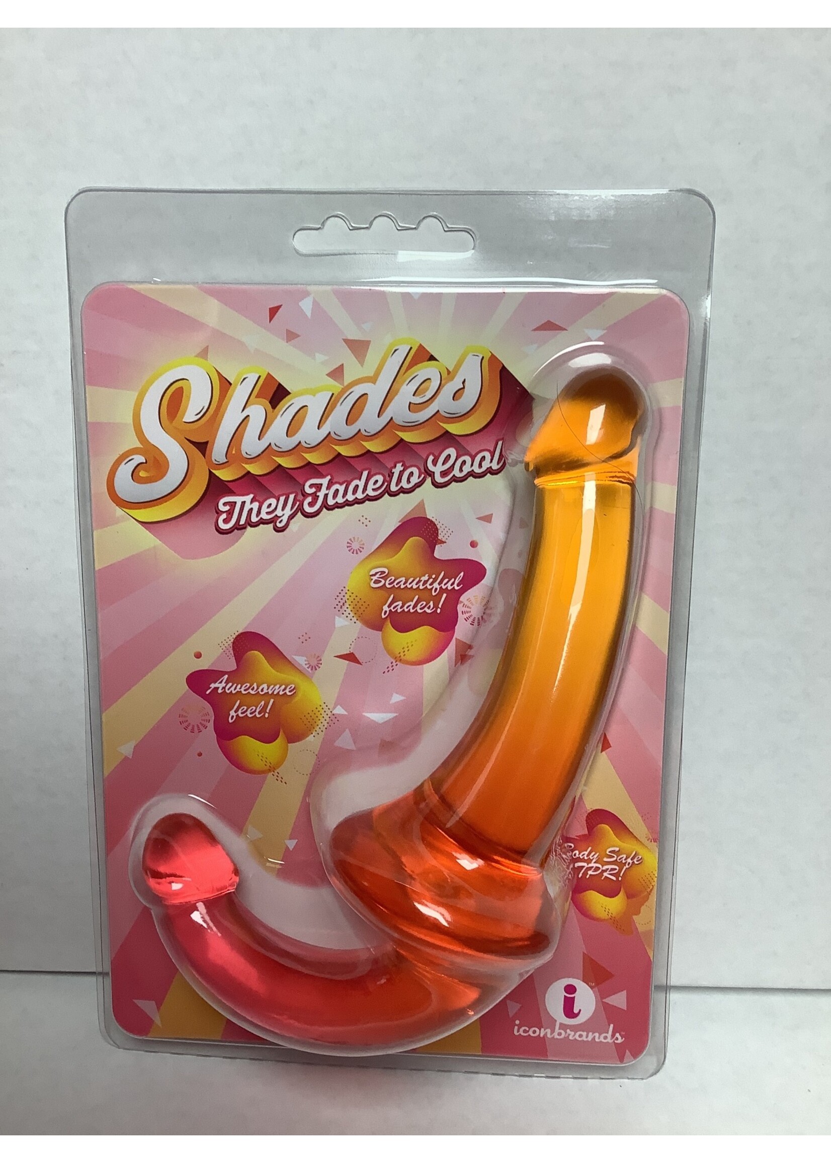 Shades Shades Jelly TPR Gradient Strapless Strap On - Pink/Yellow