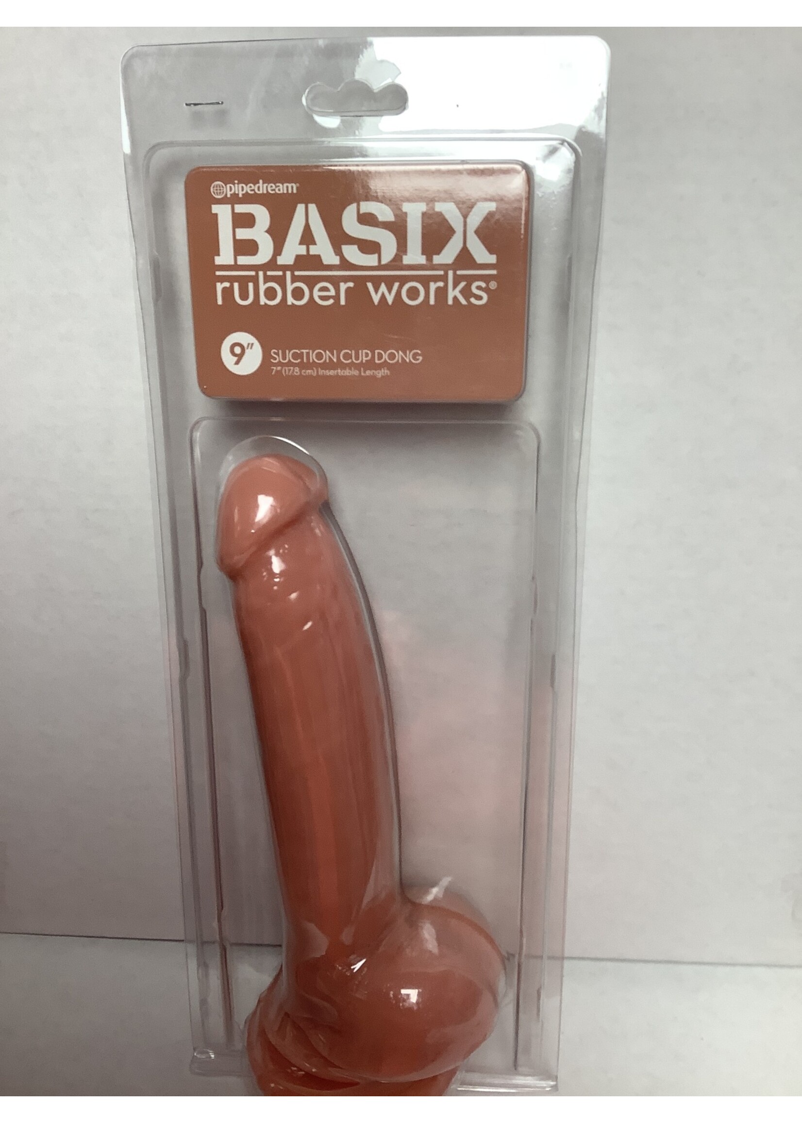 Basix Rubber Works Basix Rubber Works 9" Suction Cup Dong - Flesh