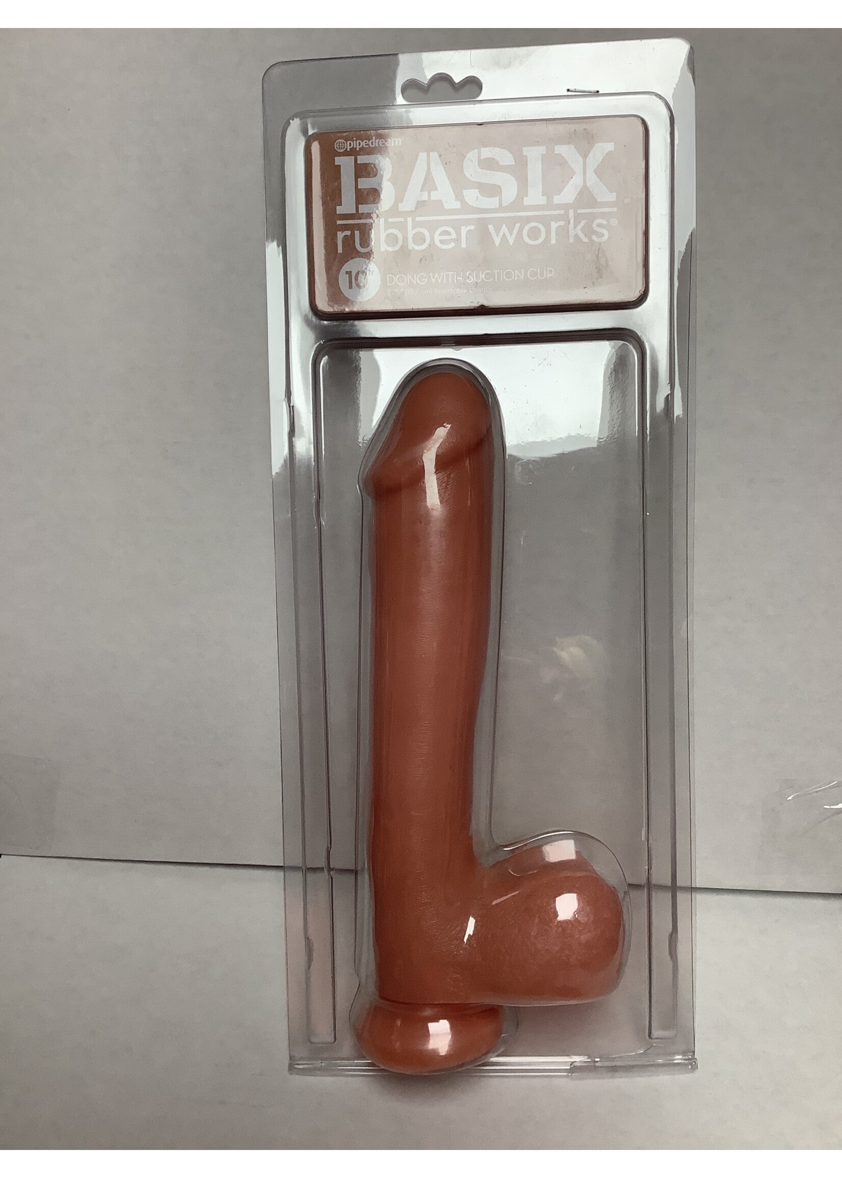 Basix Rubber Works Basix Rubber Works 10" Dong w/Suction Cup - Flesh