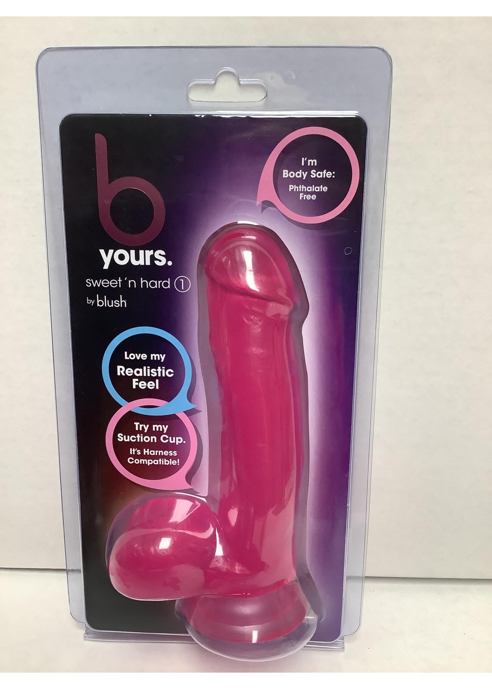 B Yours Blush B Yours Sweet n Hard 1 w/Suction Cup - Pink
