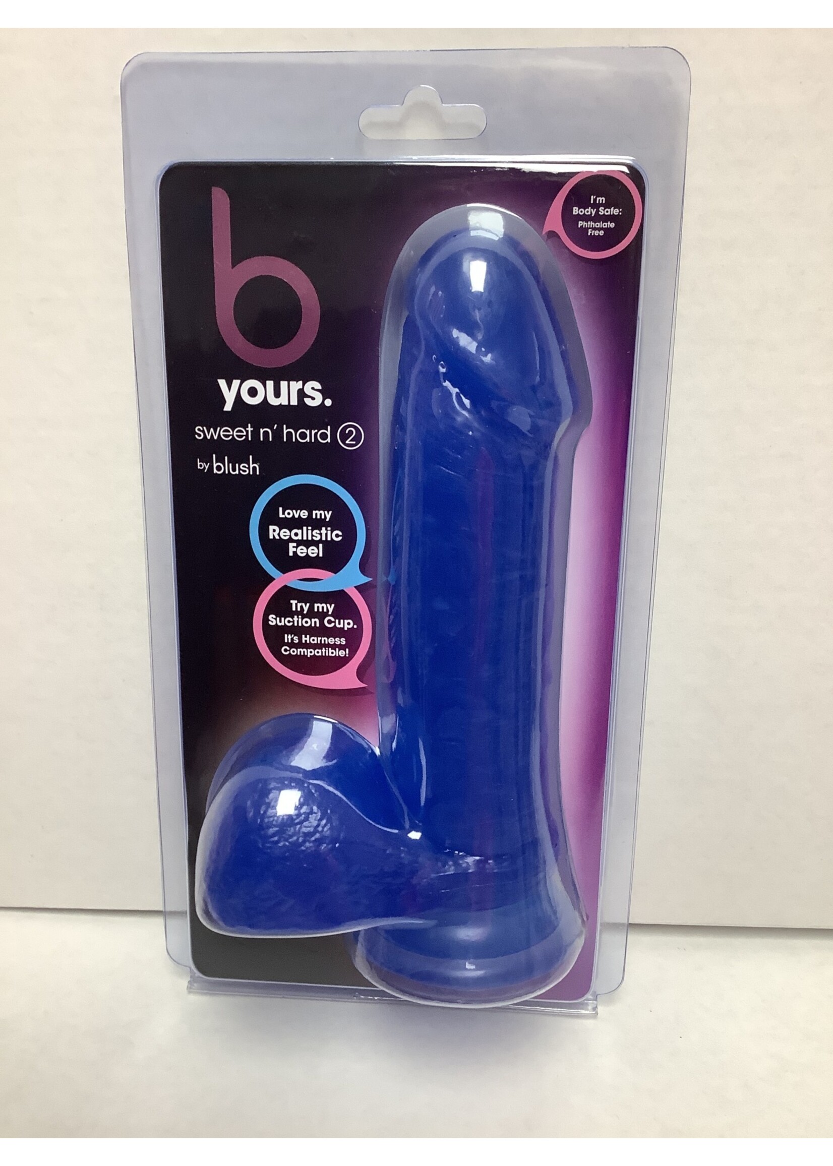 B Yours Blush B Yours Sweet n Hard 2 w/Suction Cup - Blue
