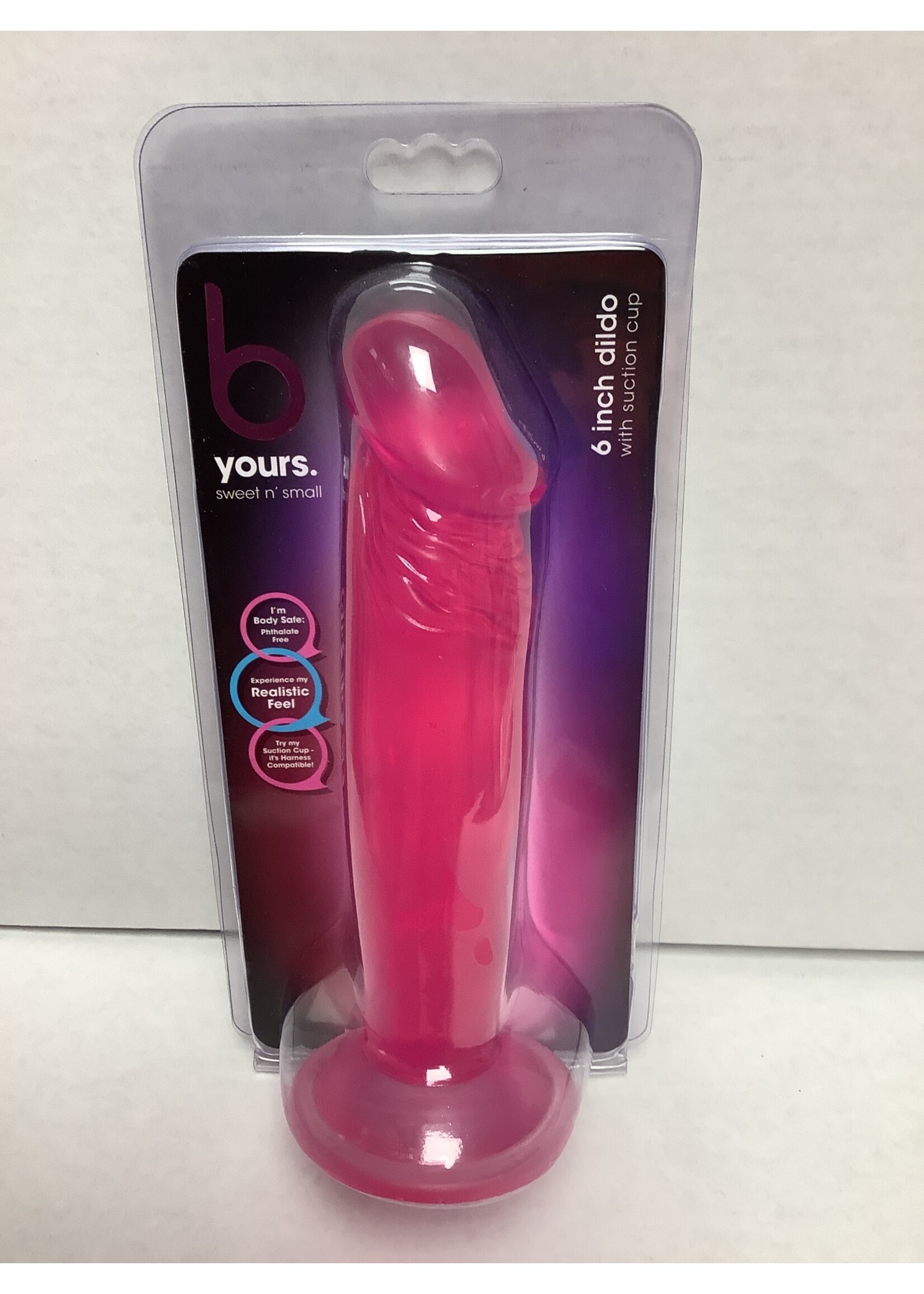 Blush Novelties B Yours - Sweet n' Small 6 Inch Dildo With Suction Cup - Pink