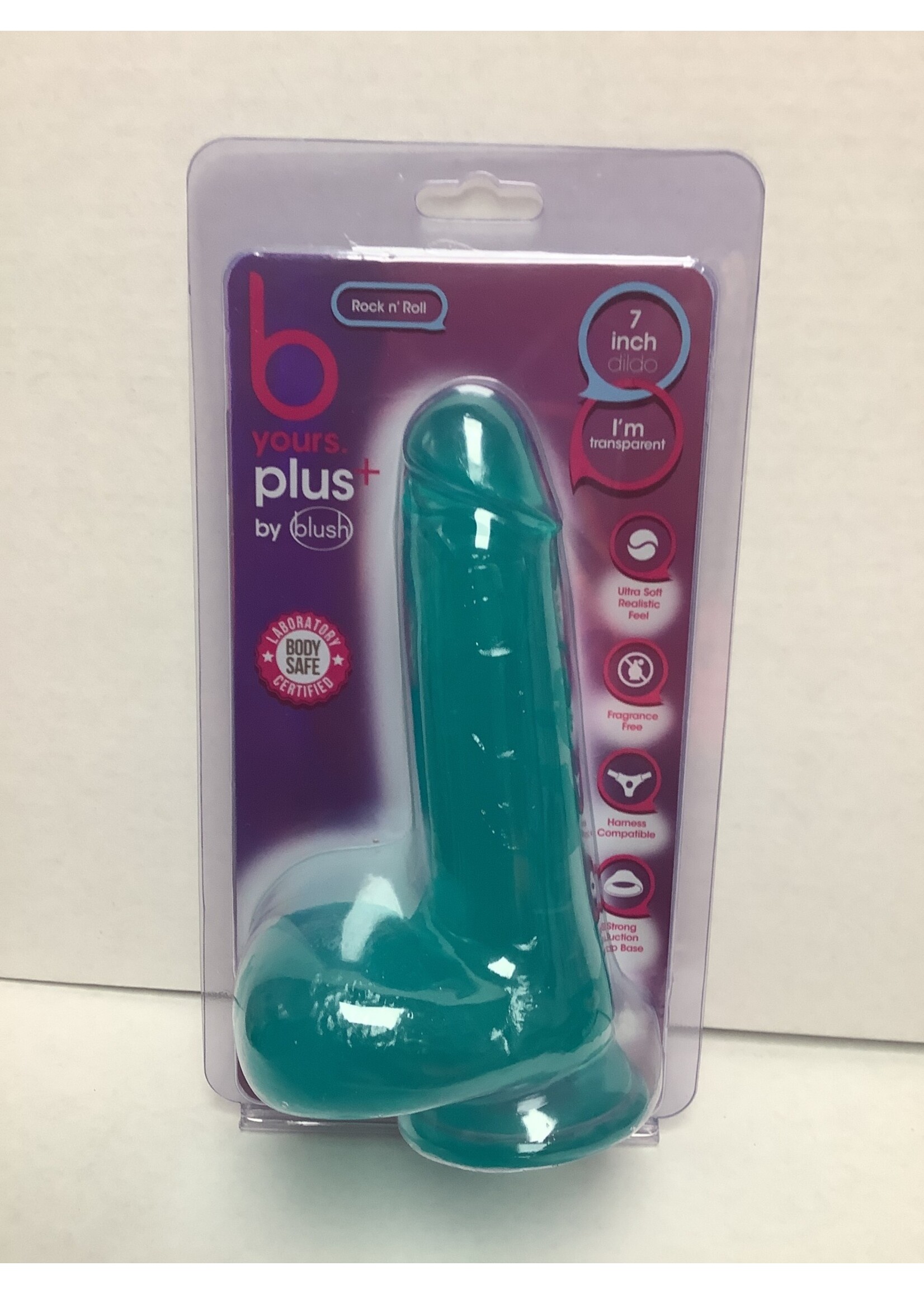 B Yours Plus Blush B Yours Plus 7" Rock n Roll Dildo - Teal