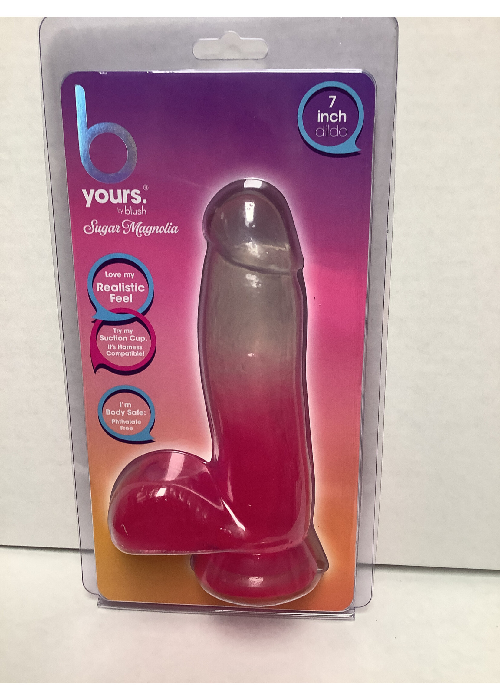 B Yours Blush B Yours 7" Sugar Magnolia Dildo - Fuchsia