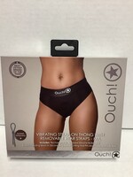 Ouch Vibrating Strap-On Thong With Removable Straps M/L