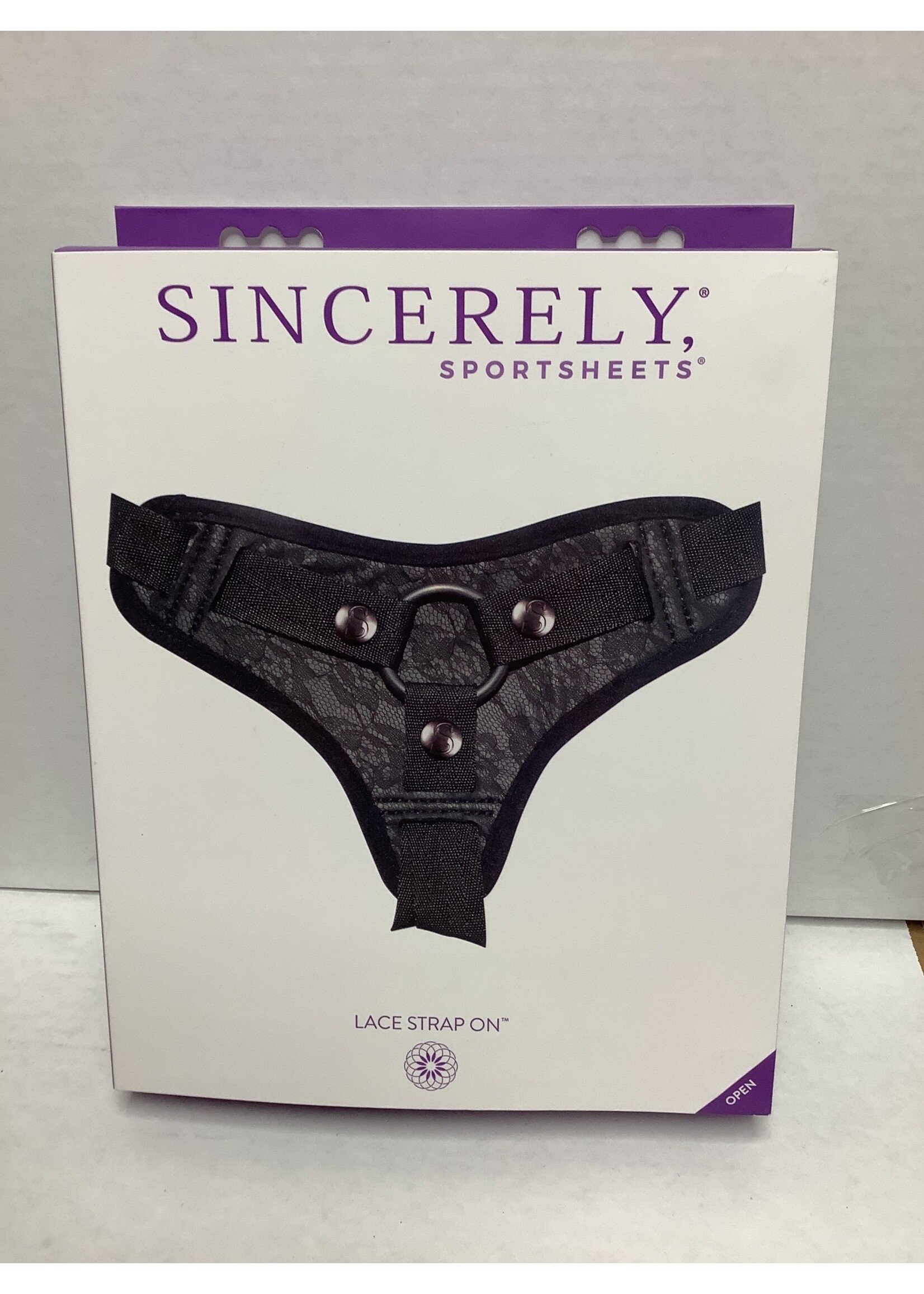 Sincerely Sincerely Lace Strap-On - Black