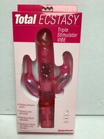 Pipedream Products Total Ecstasy Triple Stimulator Vibe - Pink