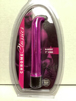 Erotic Toy Company Erotic Toy Company Chrome Classics 7" G Spot Vibe - Pink