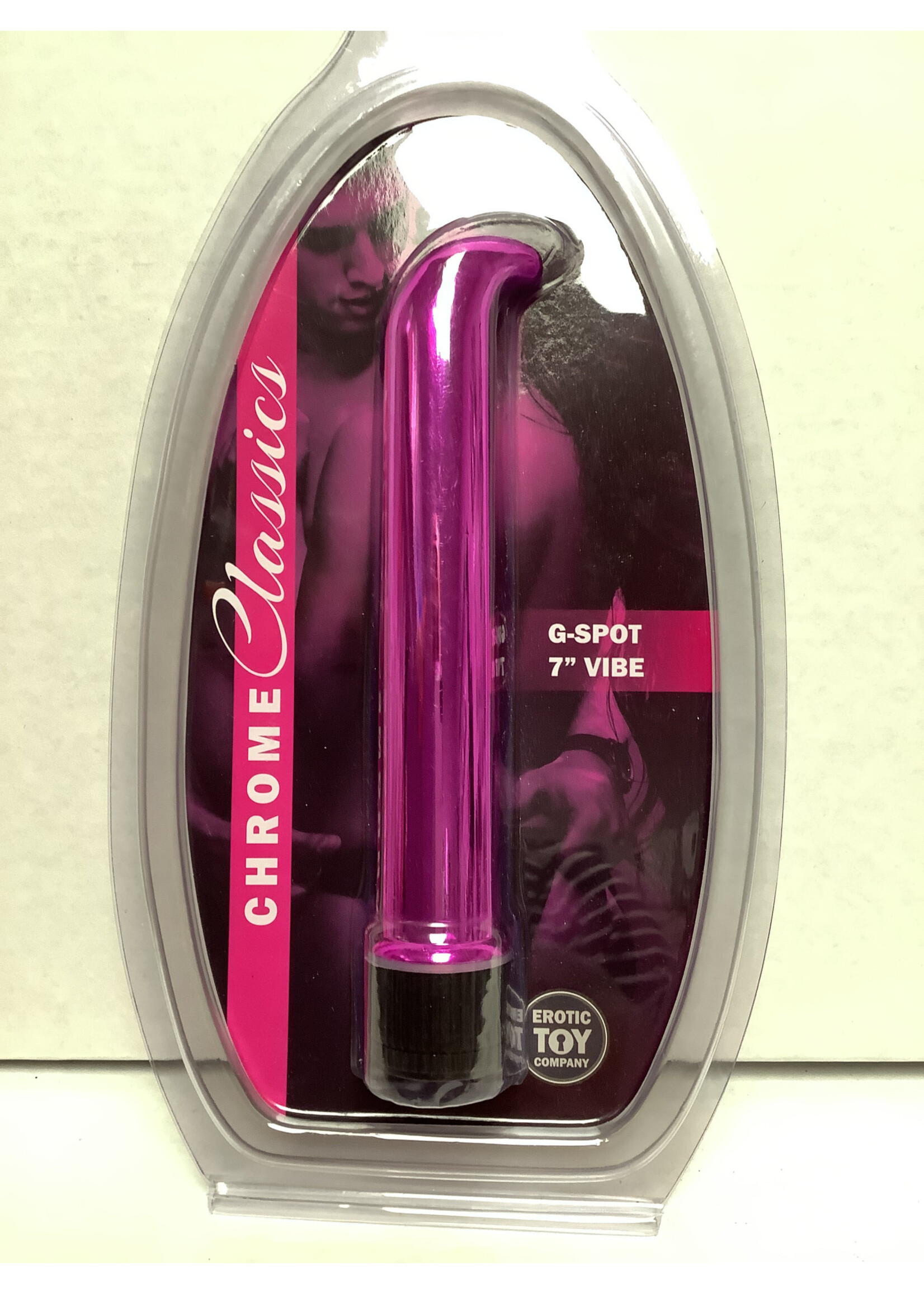 Erotic Toy Company Erotic Toy Company Chrome Classics 7" G Spot Vibe - Pink
