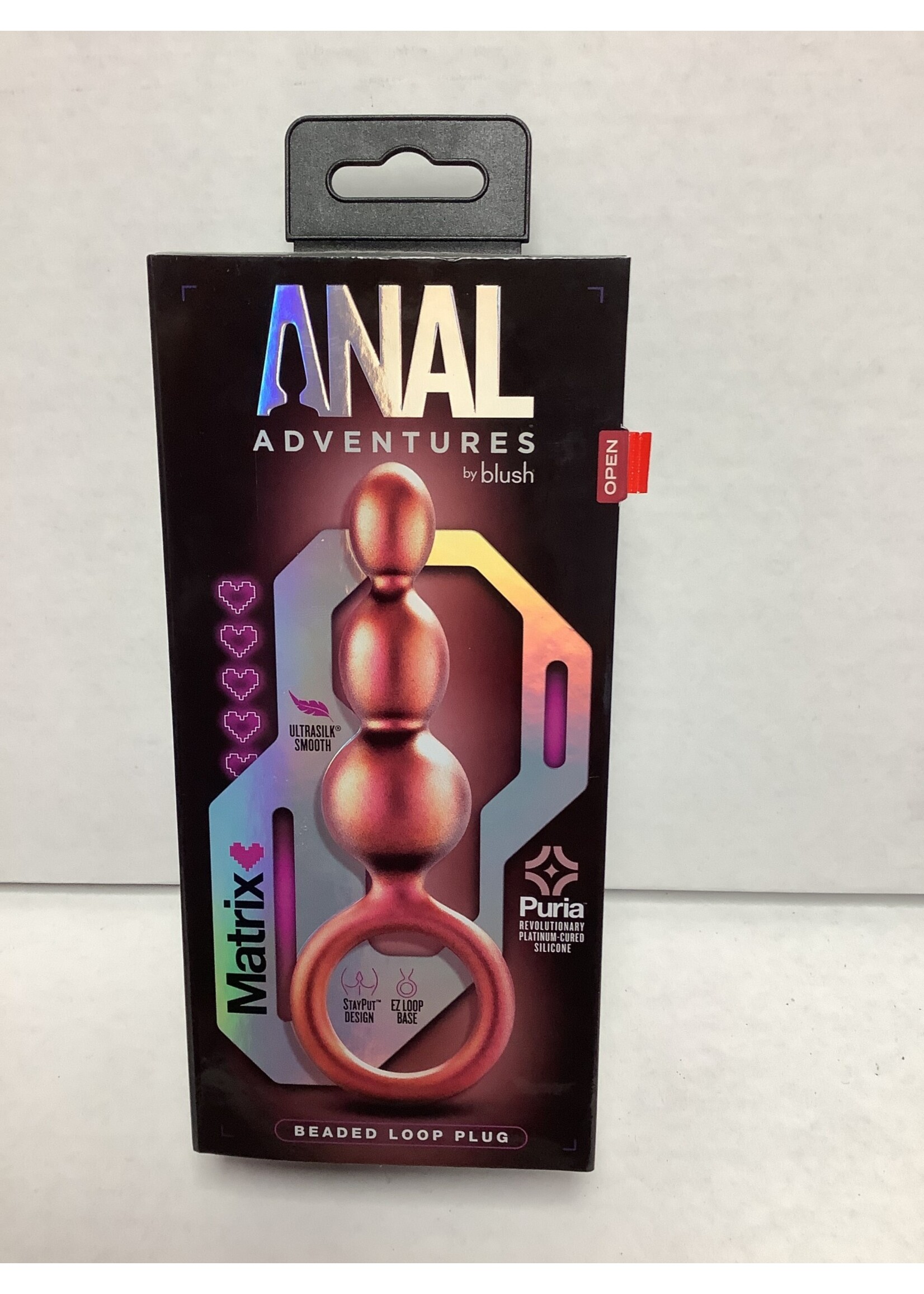 Anal Adventures Blush Anal Adventures Matrix Beaded Loop Plug - Copper