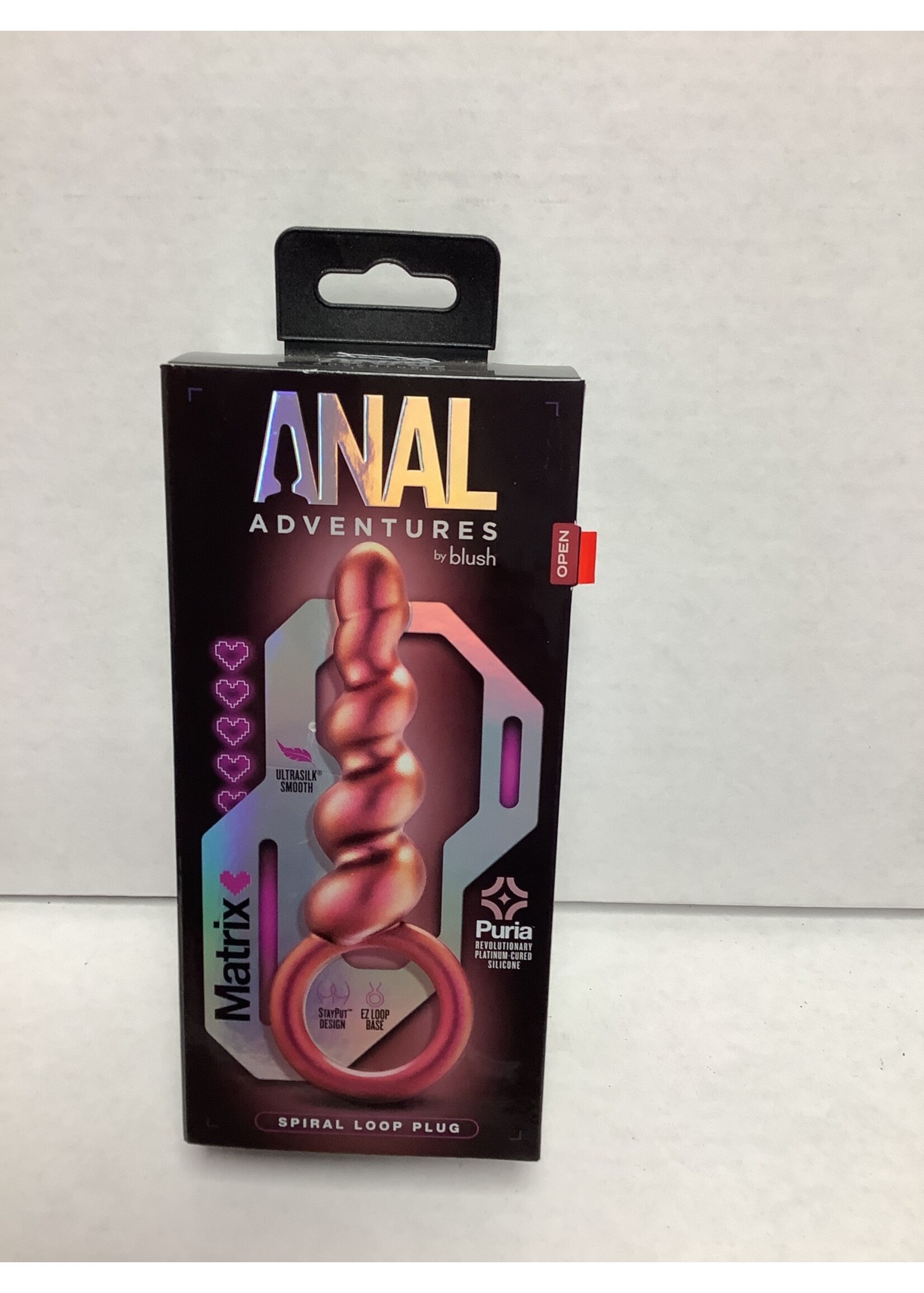Anal Adventures Blush Anal Adventures Matrix Spiral Loop Plug - Copper
