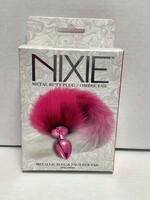 Nixie Nixie Metal Butt Plug w/Faux Fur Tail - Pink Metallic