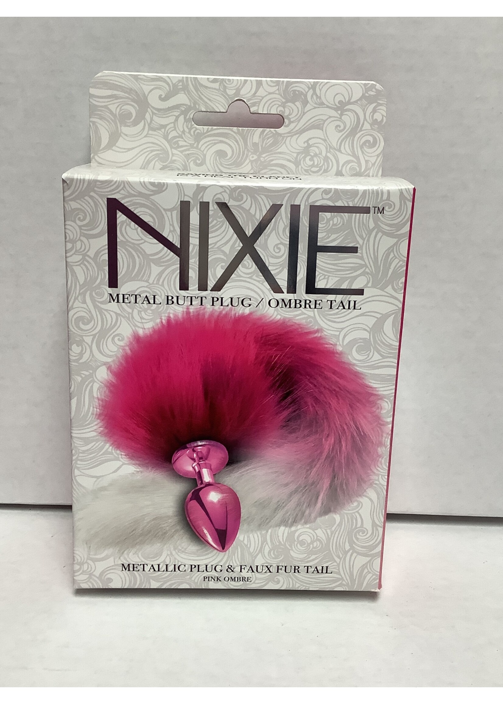Nixie Nixie Metal Butt Plug w/Faux Fur Tail - Pink Metallic