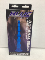 Blue Line Blue Line C & B 8.5" Anal Beads w/Suction Base - Jelly Blue