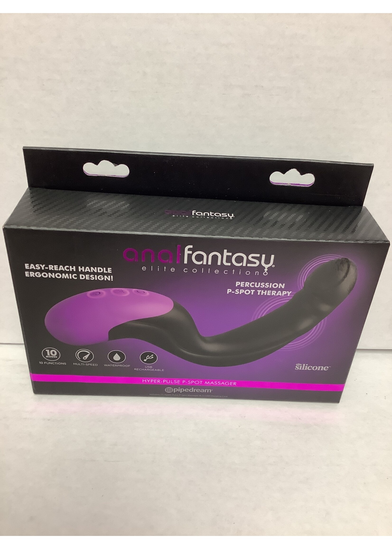 Anal Fantasy Elite Collection Anal Fantasy Elite Collection Hyper Pulse P Spot Massager - Black