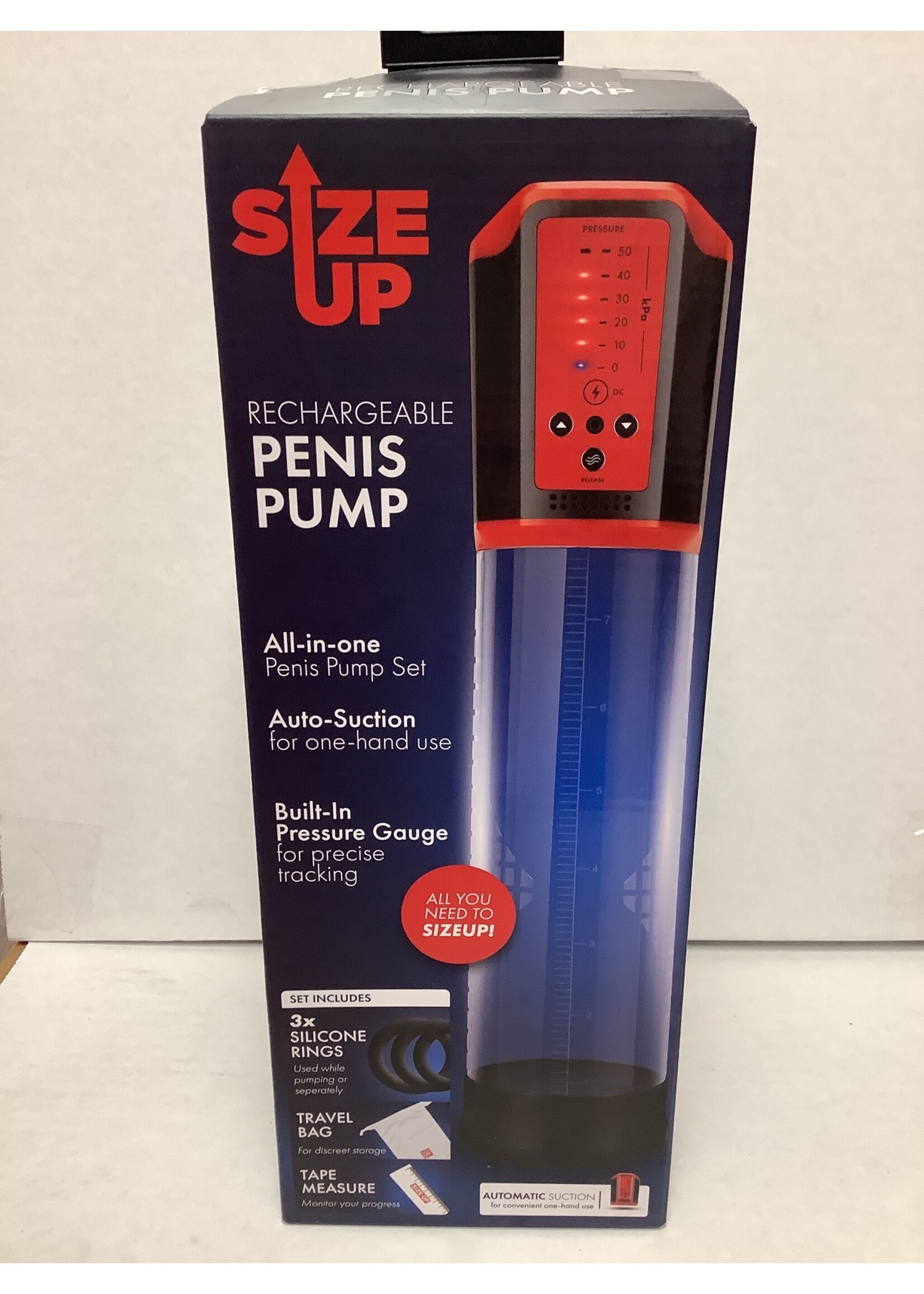Size up rechargeable penis pump