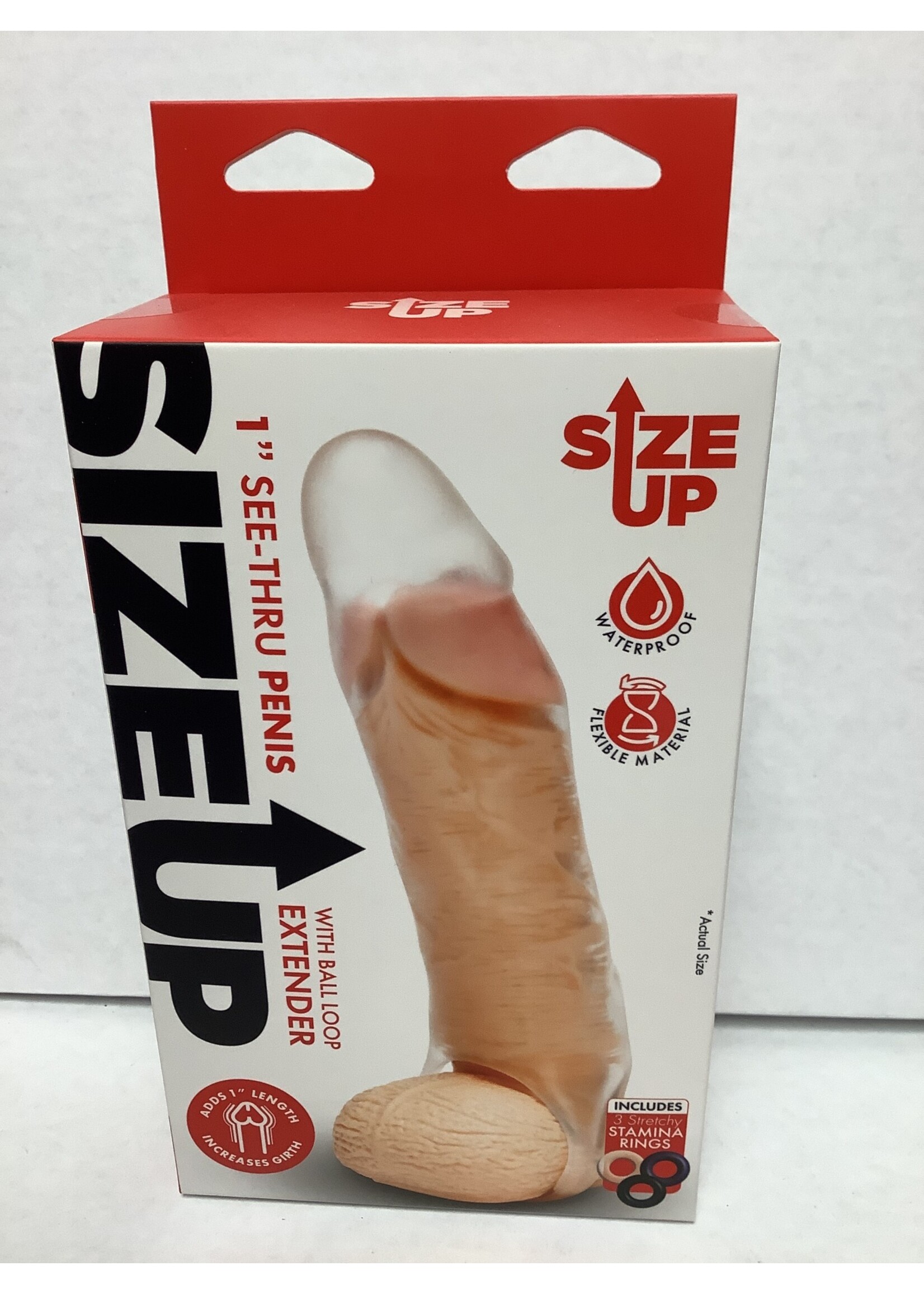 Size up 1” clear extender