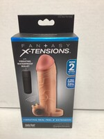 Fantasy X-tensions Fantasy X-tensions Vibrating Real Feel 2" Extension w/Ball Strap - Flesh