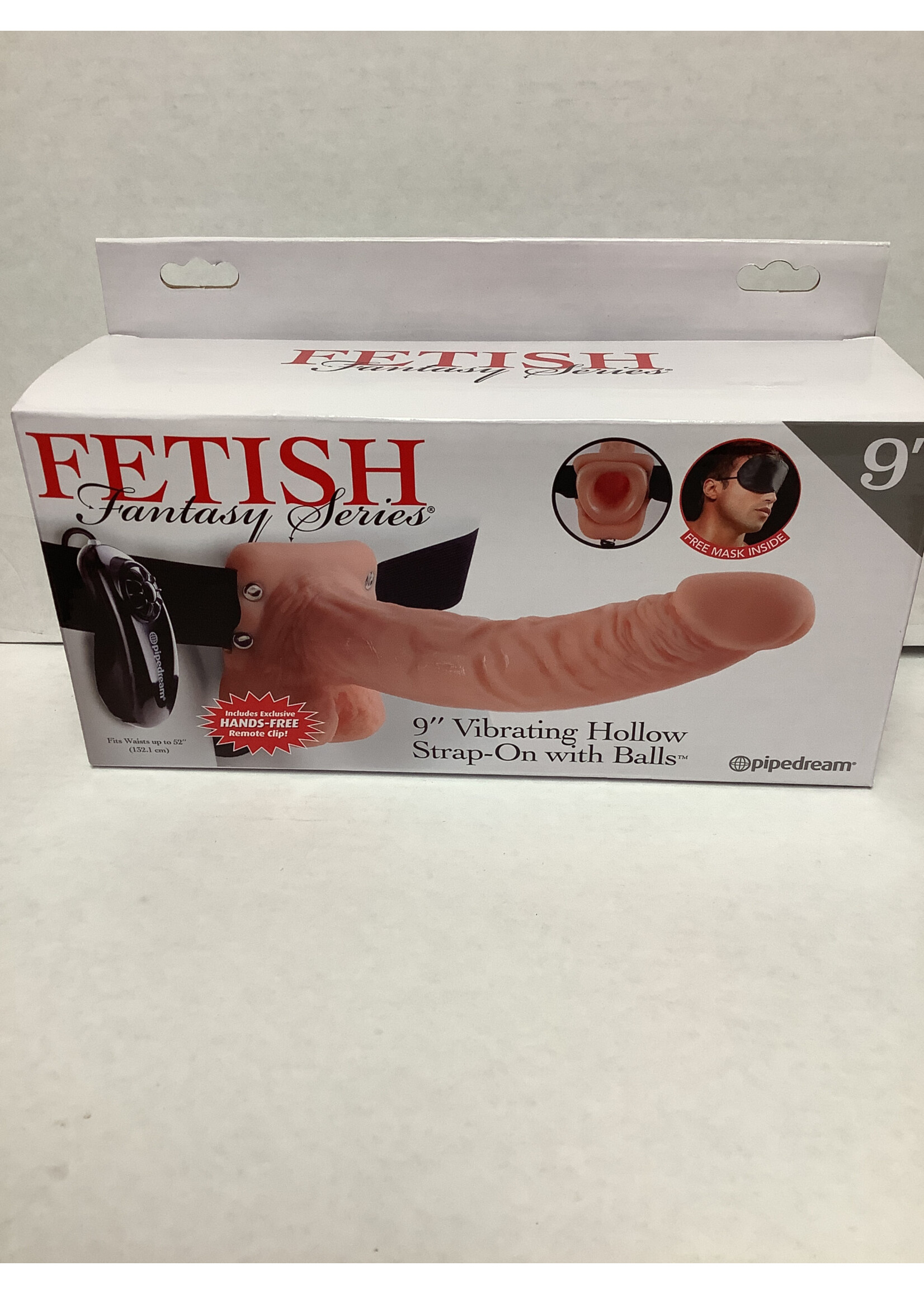 Fetish Fantasy Series Fetish Fantasy Series 9" Vibrating Hollow Strap On w/Balls - Flesh