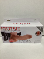 Fetish Fantasy Series Fetish Fantasy Series 7" Vibrating Hollow Strap On w/Balls - Flesh