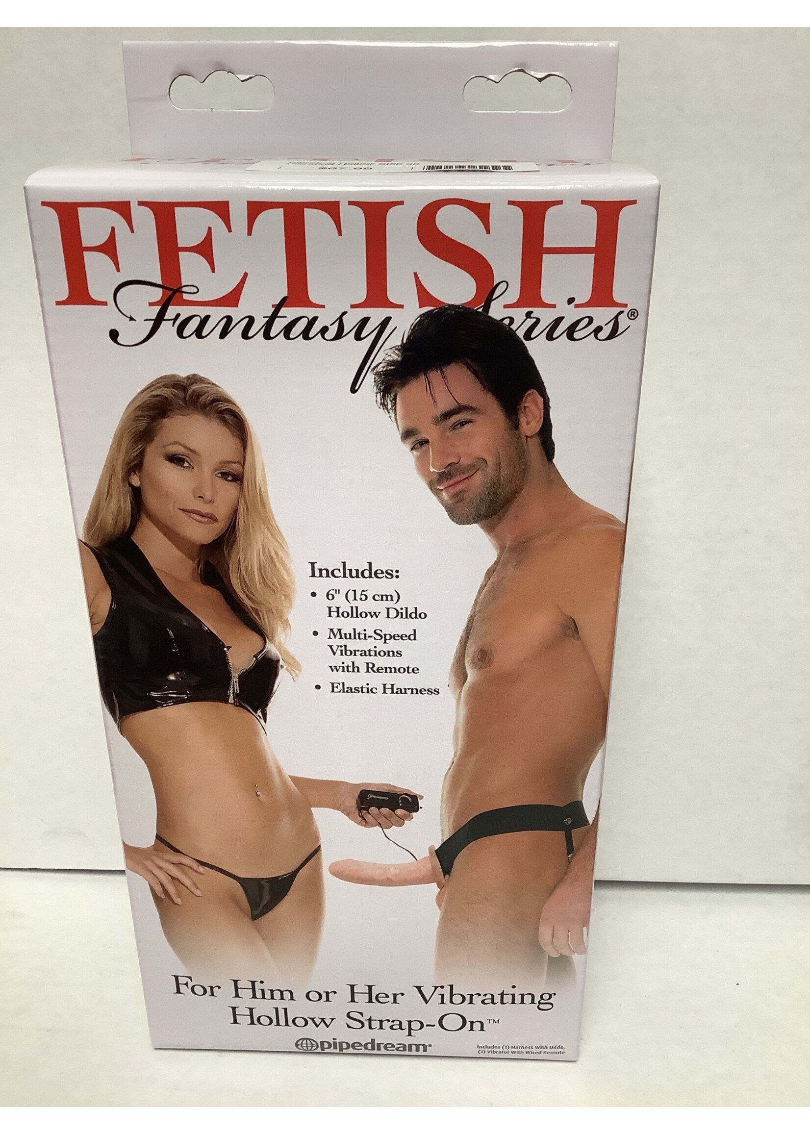 Fetish Fantasy Series Fetish Fantasy Series for Him or Her Vibrating Hollow Strap-On - Flesh