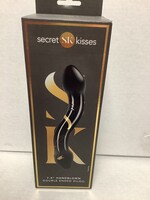 Secret Kisses Secret Kisses 7.5" Handblown Double Ended Dildo - Black/Gold