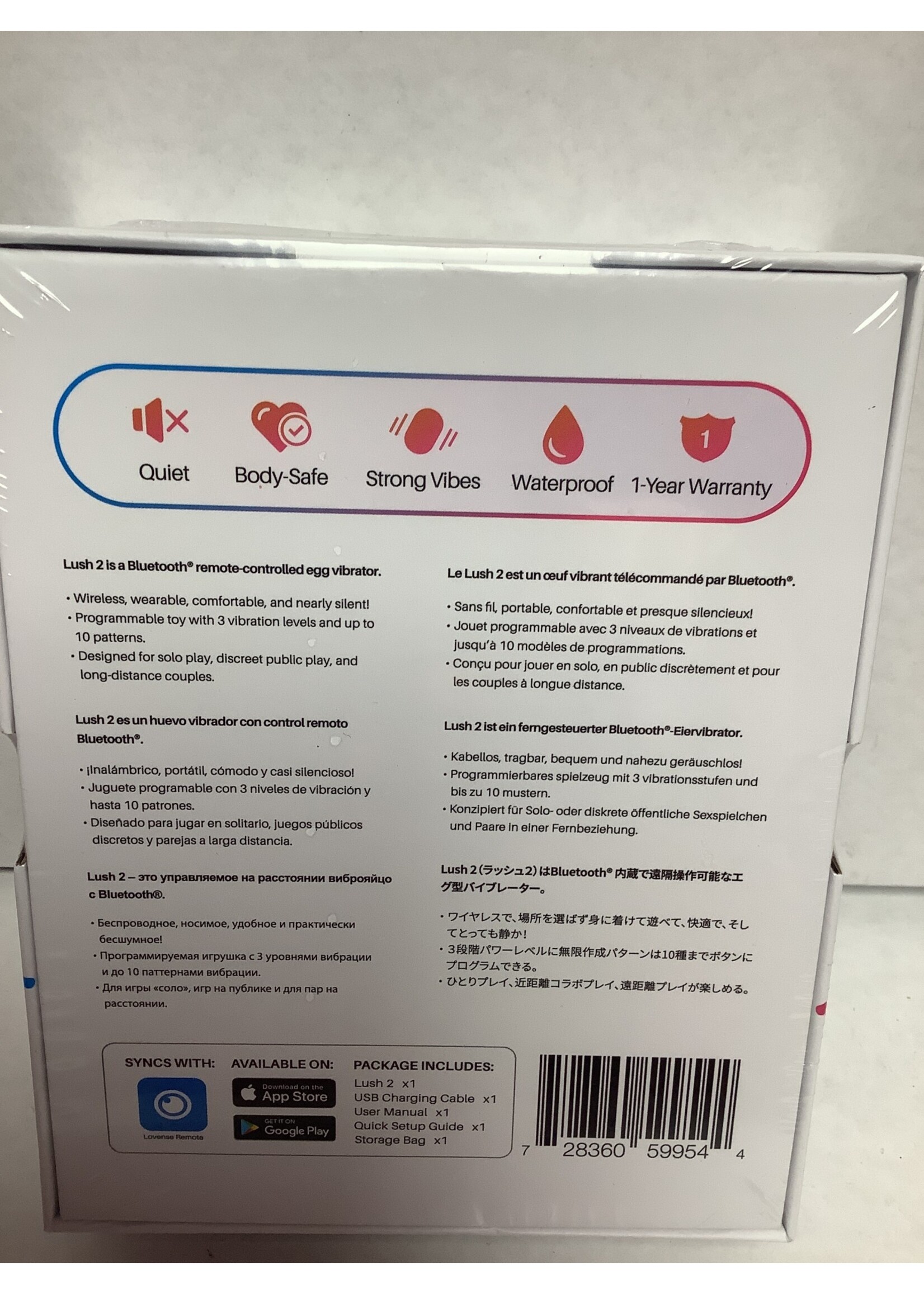 Lovense Lovense Lush 2.0 Sound Activated Vibrator - Pink