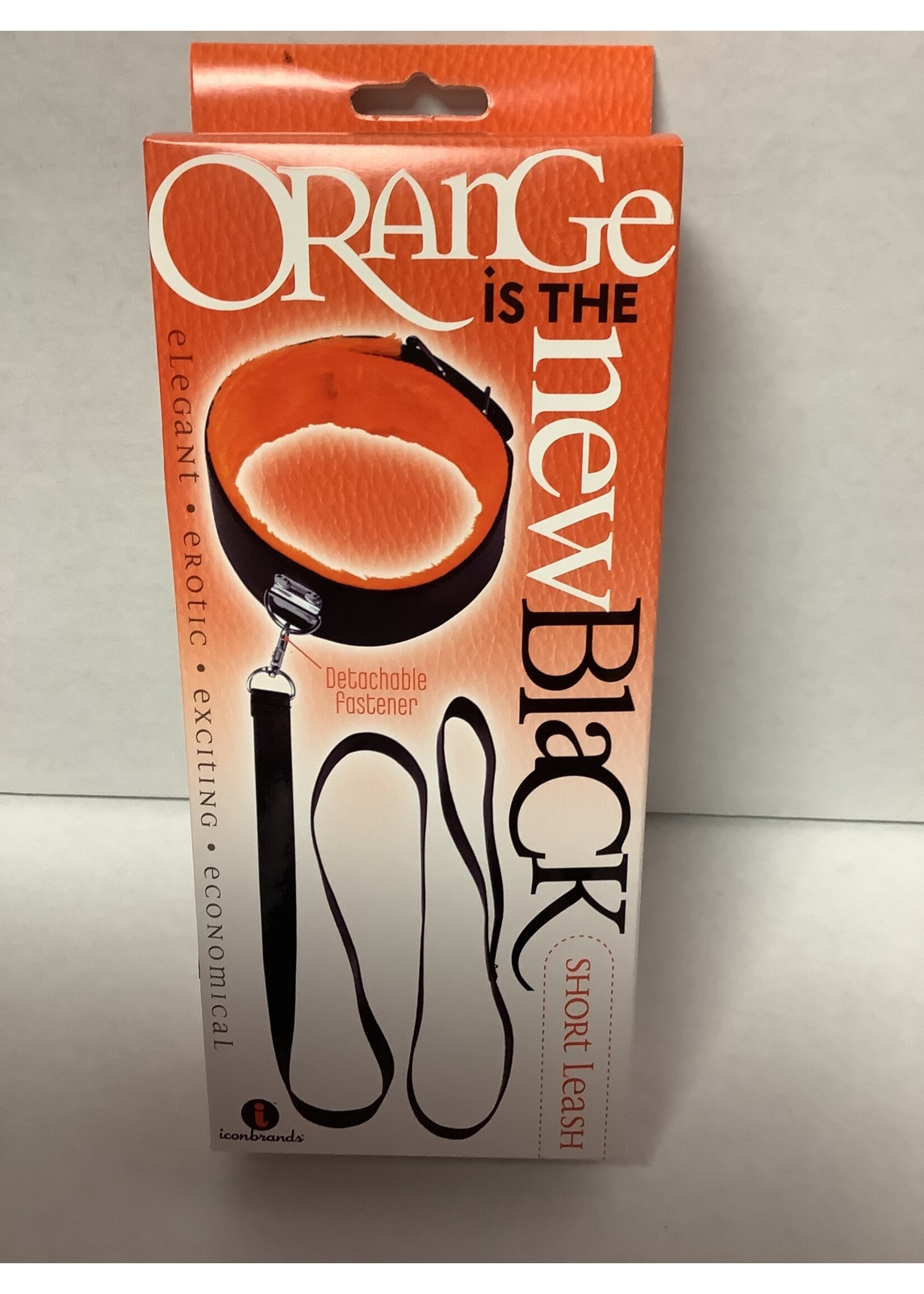 The 9s orange is the new black short leash and collar