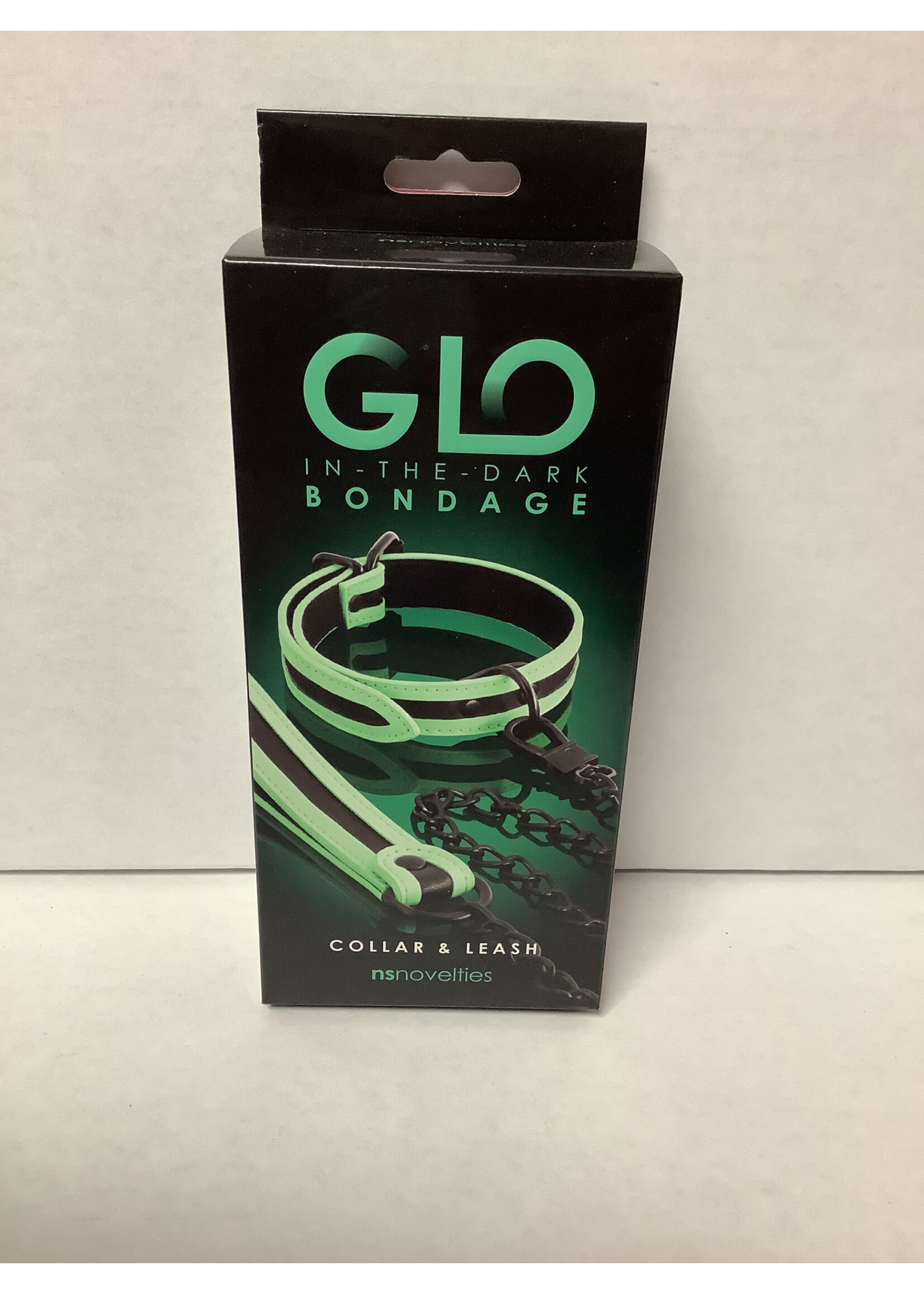 GLO Bondage GLO Bondage Collar & Leash - Glow in the Dark