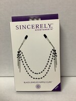 Sportsheets Sincerely Black Jeweled Nipple Clips