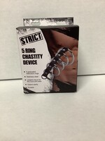 XR Brands Strict 5 Ring Chastity Device