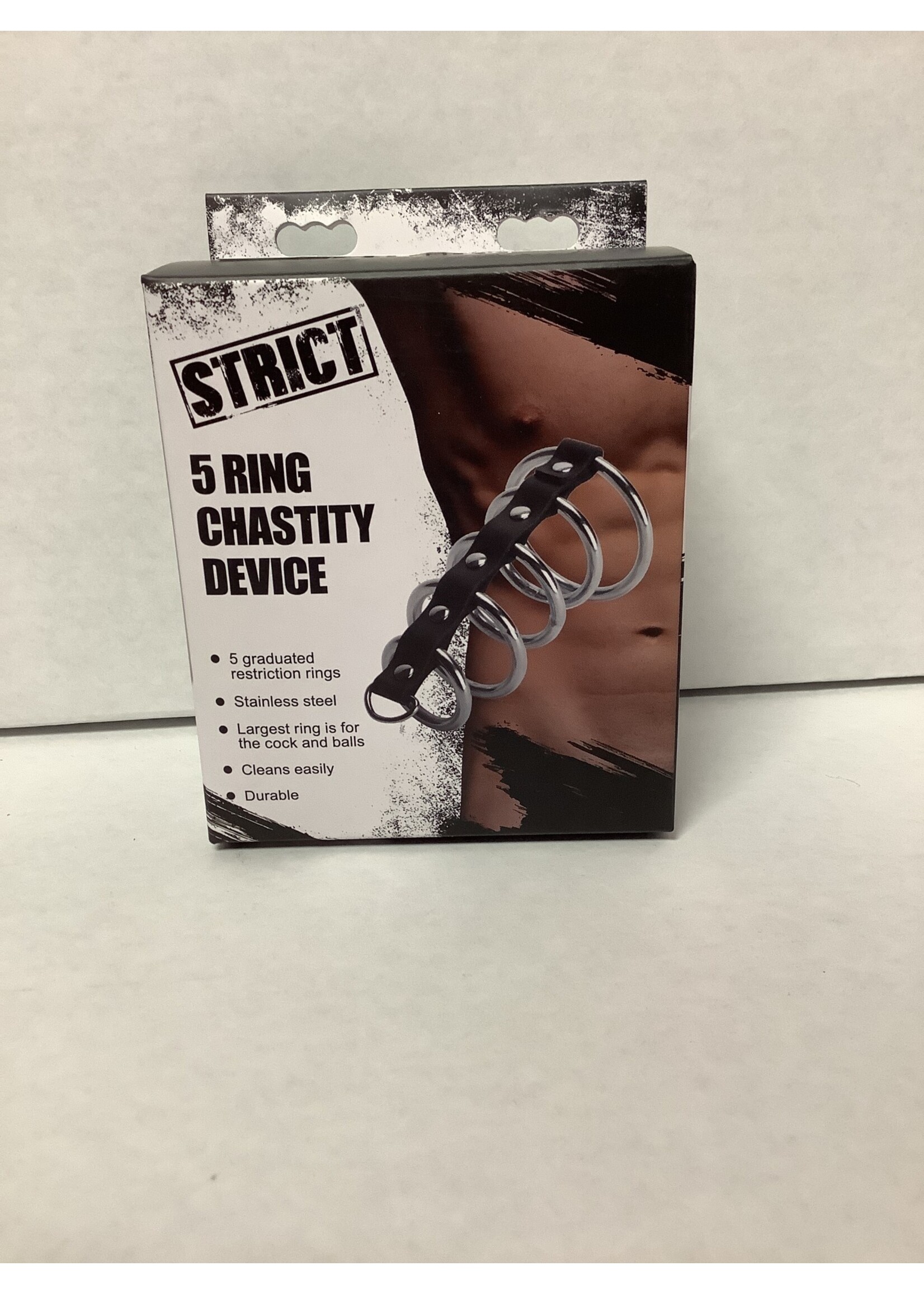 XR Brands Strict 5 Ring Chastity Device