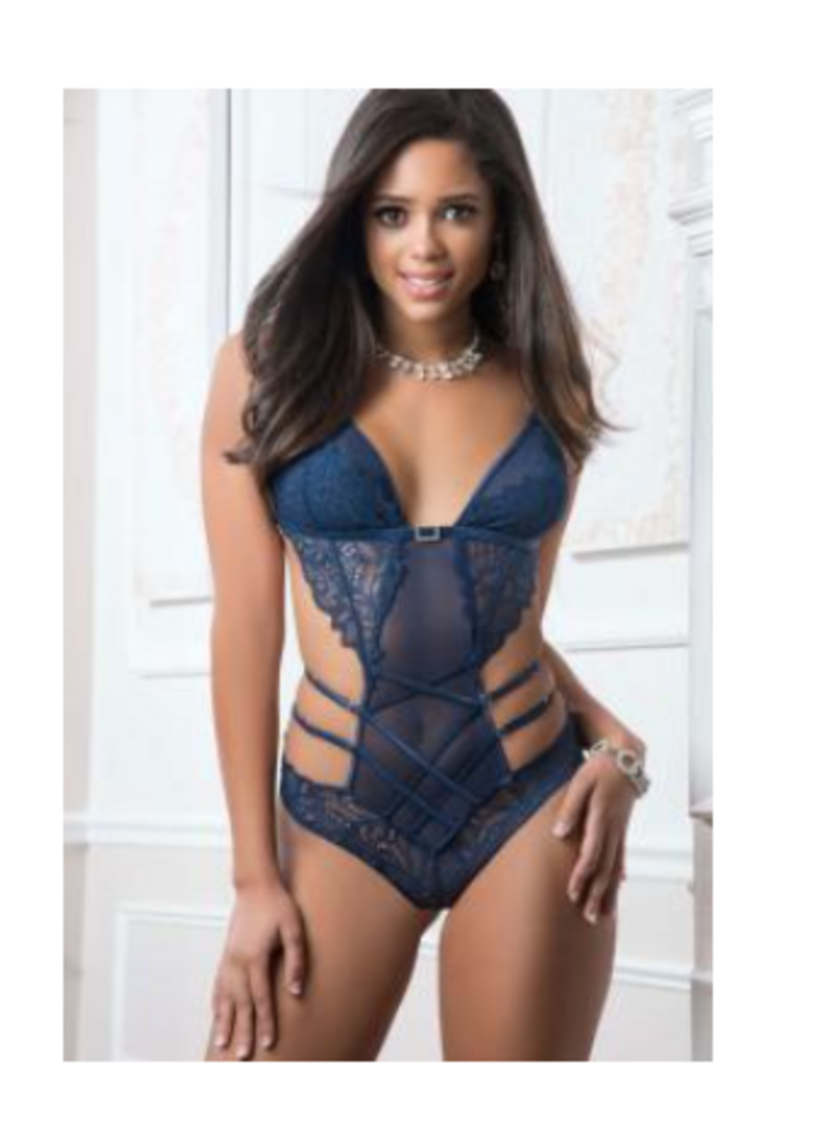 G World 1pc Wonder Teddy With Curve Framing Straps - One Size - Parisian Blue