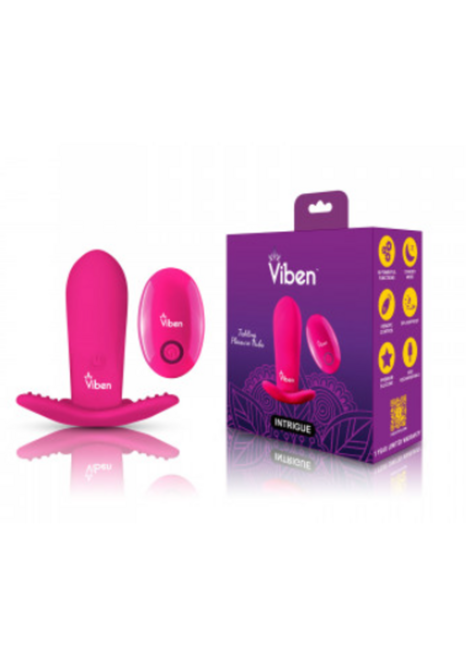 Viben Intrigue Insertable Butterfly Panty Vibe - Hot Pink