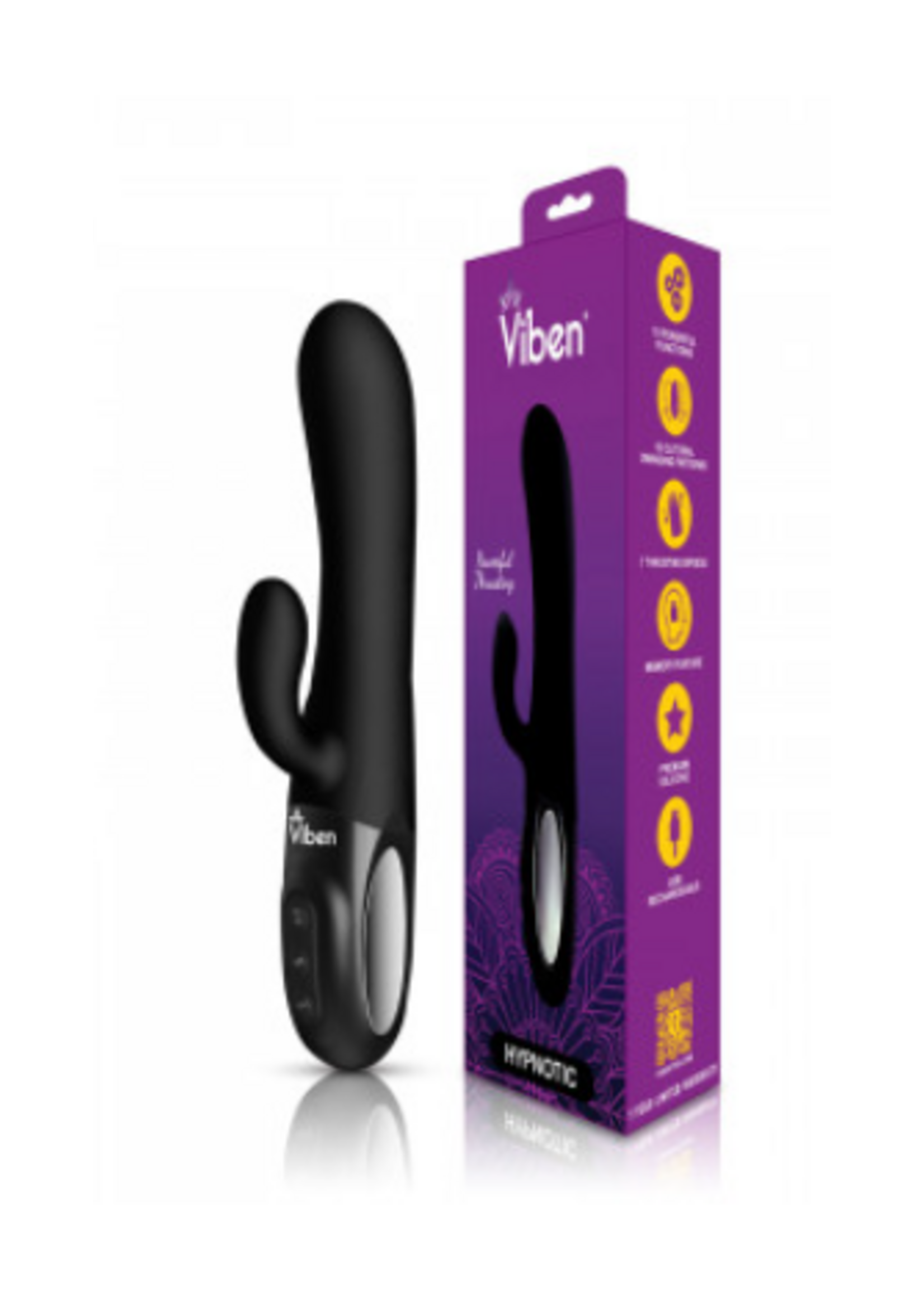 Viben Hypnotic Clit Teaser and Thrusting Rabbit - Black