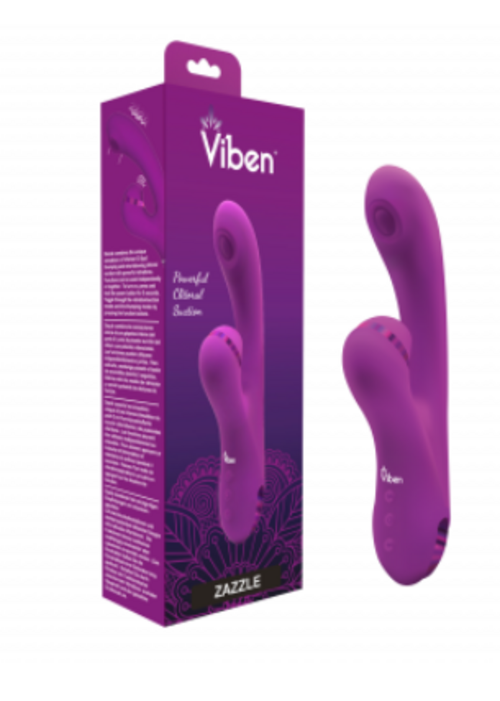 Viben Zazzle Clitoral Suction/thumping Rabbit - Berry