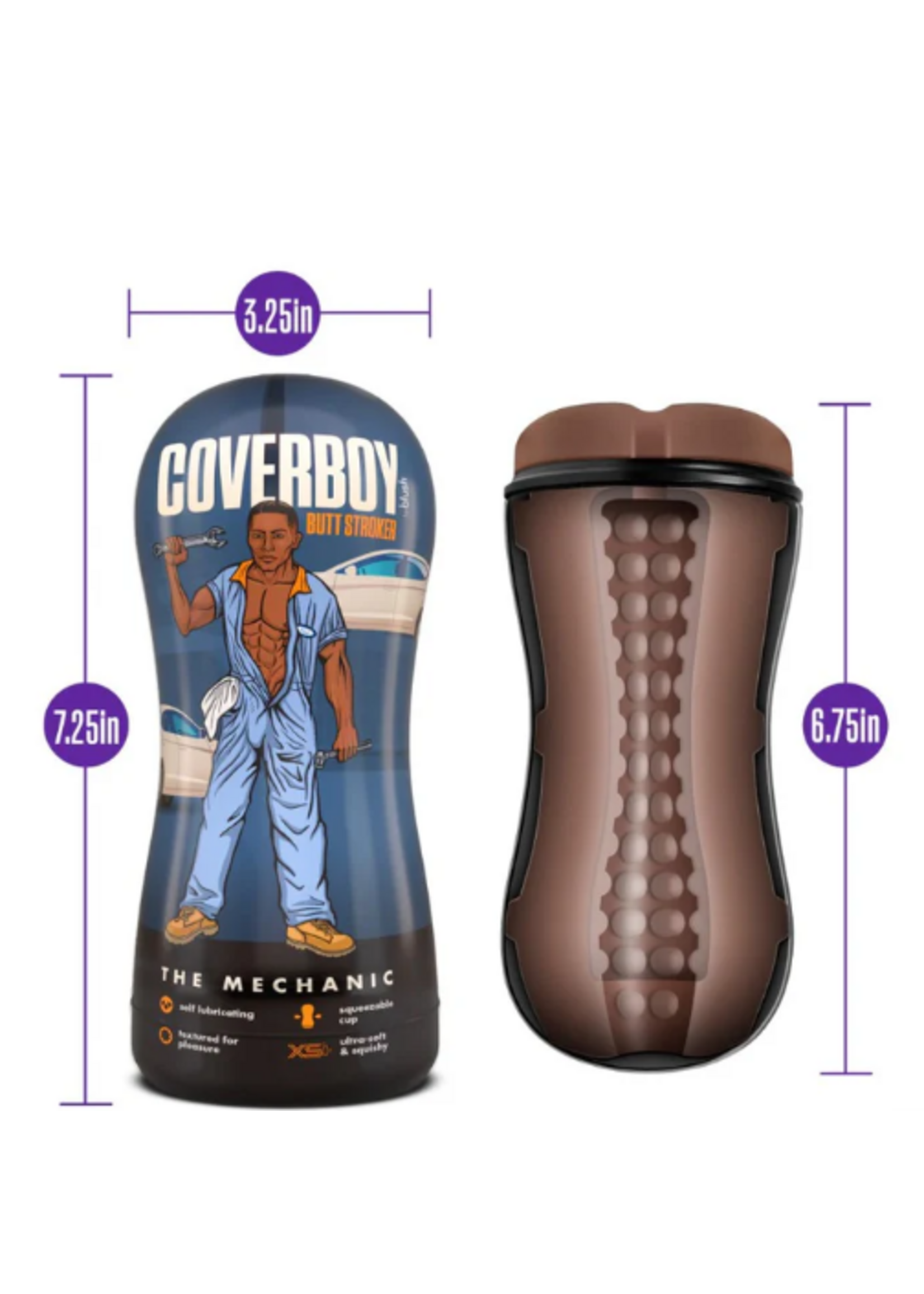 Blush Novelties Coverboy The Mechanic Self Lubricating Anal Pocket Stroker