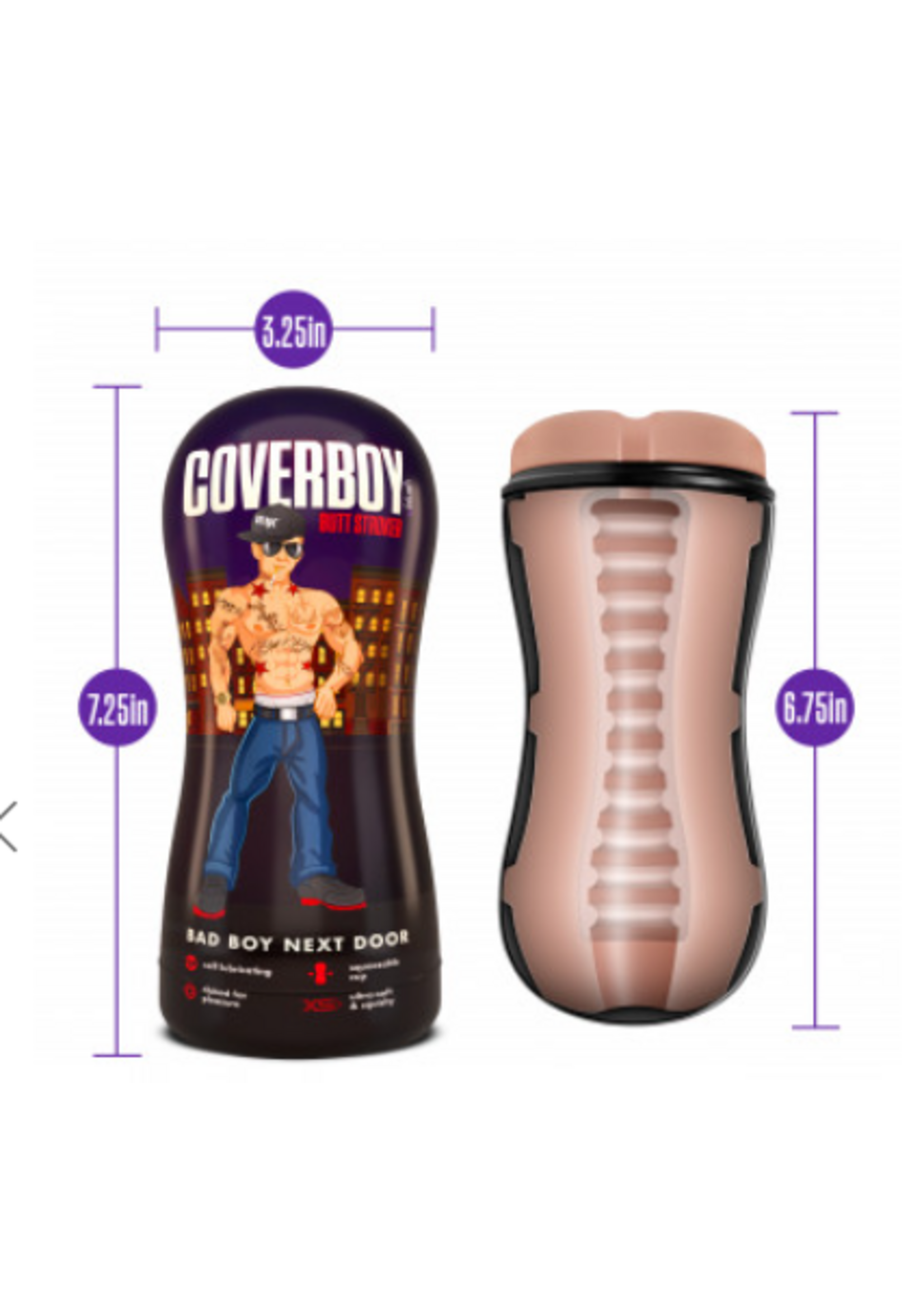 Blush Novelties Coverboy - Bad Boy Next Door - Self Lubricating Stroker - Beige