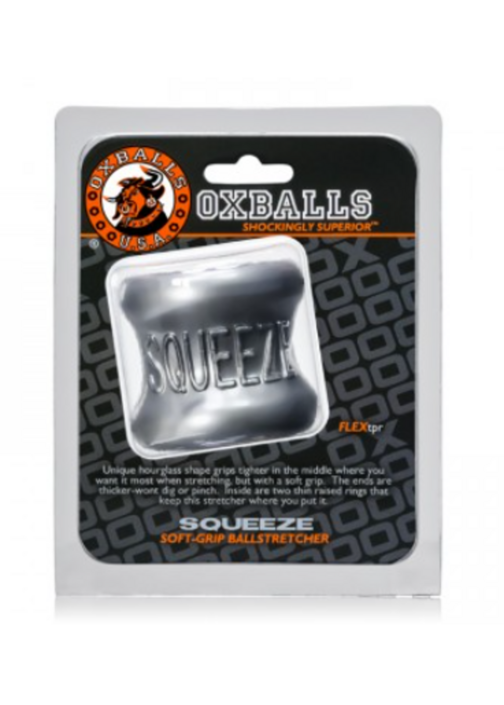 Oxballs Squeeze Soft- Grip Ballstretcher - Steel